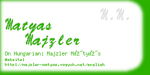 matyas majzler business card